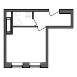 Планировка квартиры студии, 19,95 м2