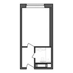 Планировка квартиры студии, 25,89 м2