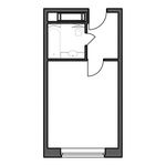 Планировка квартиры студии, 25,88 м2