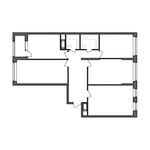 Планировка 4-комнатной квартиры, 110,55 м2