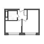 Планировка 1-комнатной квартиры, 31,72 м2