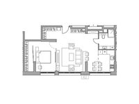 Планировка 2-комнатной квартиры, 68,16 м2