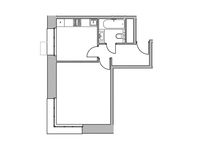 Планировка 1-комнатной квартиры, 38,82 м2