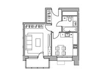 Планировка 1-комнатной квартиры, 35,8 м2