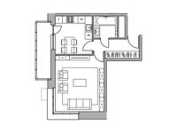 Планировка 1-комнатной квартиры, 40,49 м2