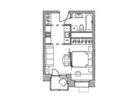 Планировка квартиры студии, 29,35 м2