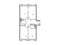 Планировка 3-комнатной квартиры, 84,5 м2