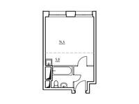 Планировка квартиры студии, 26,6 м2