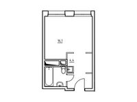 Планировка квартиры студии, 27,4 м2