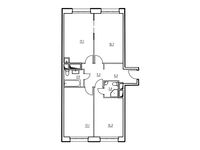 Планировка 3-комнатной квартиры, 83,5 м2