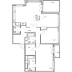 Планировка 3-комнатной квартиры, 125,8 м2