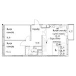 Планировка 4-комнатной квартиры, 135,1 м2