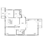 Планировка 3-комнатной квартиры, 106,4 м2