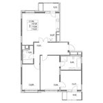 Планировка 3-комнатной квартиры, 107,1 м2