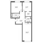 Планировка 3-комнатной квартиры, 85 м2