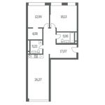 Планировка 3-комнатной квартиры, 90 м2