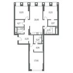 Планировка 3-комнатной квартиры, 110 м2
