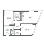 Планировка 2-комнатной квартиры, 66 м2