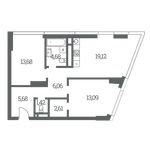 Планировка 2-комнатной квартиры, 67 м2