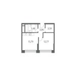 Планировка 1-комнатной квартиры, 40 м2
