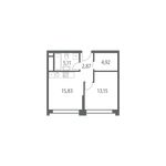 Планировка 1-комнатной квартиры, 41 м2