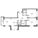 Планировка 3-комнатной квартиры, 92 м2