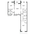 Планировка 3-комнатной квартиры, 95 м2