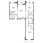 Планировка 3-комнатной квартиры, 93 м2