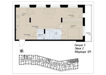 Планировка 2-комнатной квартиры, 66,7 м2