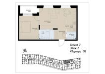 Планировка 2-комнатной квартиры, 51,9 м2