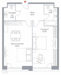 Планировка 2-комнатной квартиры, 76,15 м2