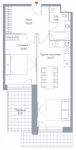 Планировка 2-комнатной квартиры, 66,5 м2