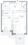 Планировка 2-комнатной квартиры, 90,7 м2