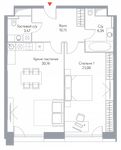 Планировка 2-комнатной квартиры, 74,78 м2