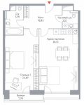 Планировка 2-комнатной квартиры, 77,5 м2