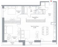 Планировка 3-комнатной квартиры, 117,1 м2