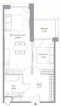 Планировка 2-комнатной квартиры, 62,3 м2