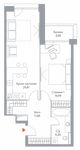 Планировка 2-комнатной квартиры, 65 м2