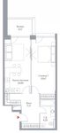 Планировка 2-комнатной квартиры, 64,7 м2