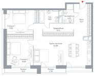Планировка 3-комнатной квартиры, 117,5 м2