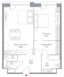Планировка 2-комнатной квартиры, 75,79 м2