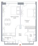 Планировка 2-комнатной квартиры, 75,94 м2