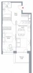 Планировка 2-комнатной квартиры, 64,01 м2