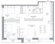Планировка 3-комнатной квартиры, 117,7 м2