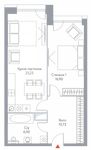 Планировка 2-комнатной квартиры, 59,1 м2