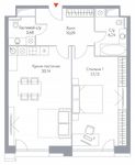 Планировка 2-комнатной квартиры, 75,08 м2