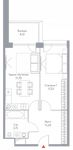 Планировка 2-комнатной квартиры, 62,5 м2