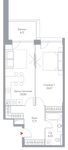 Планировка 2-комнатной квартиры, 64,7 м2