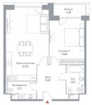 Планировка 2-комнатной квартиры, 75,8 м2