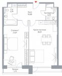 Планировка 2-комнатной квартиры, 78 м2